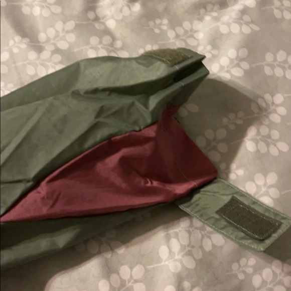 Vintage Izod convertible windbreaker Anorak 1/2 zip packable jacket w straps - Picture 9 of 11